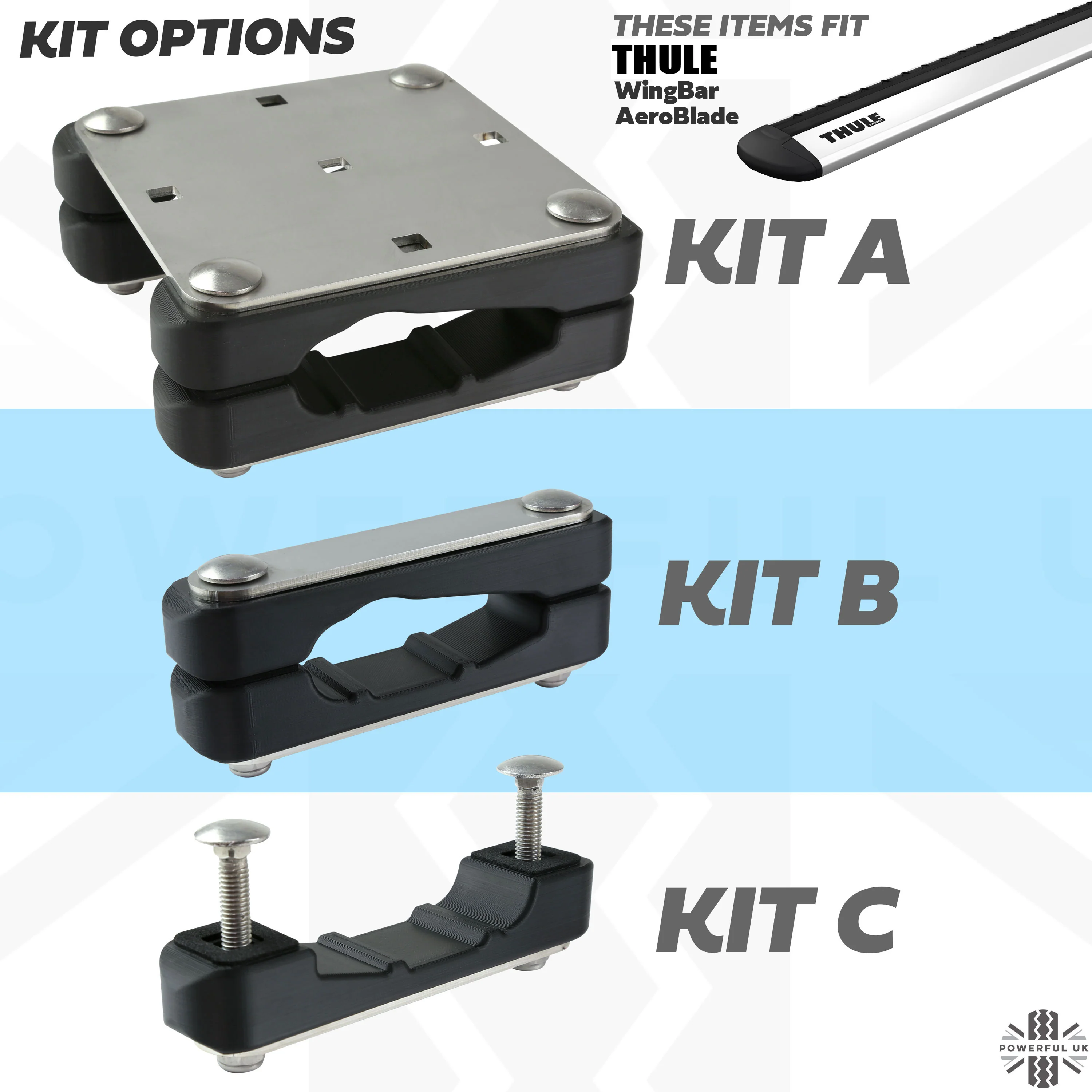Roof Rack Mounting Clamp Kit for Thule Cross Bars - Kit A - Image 11