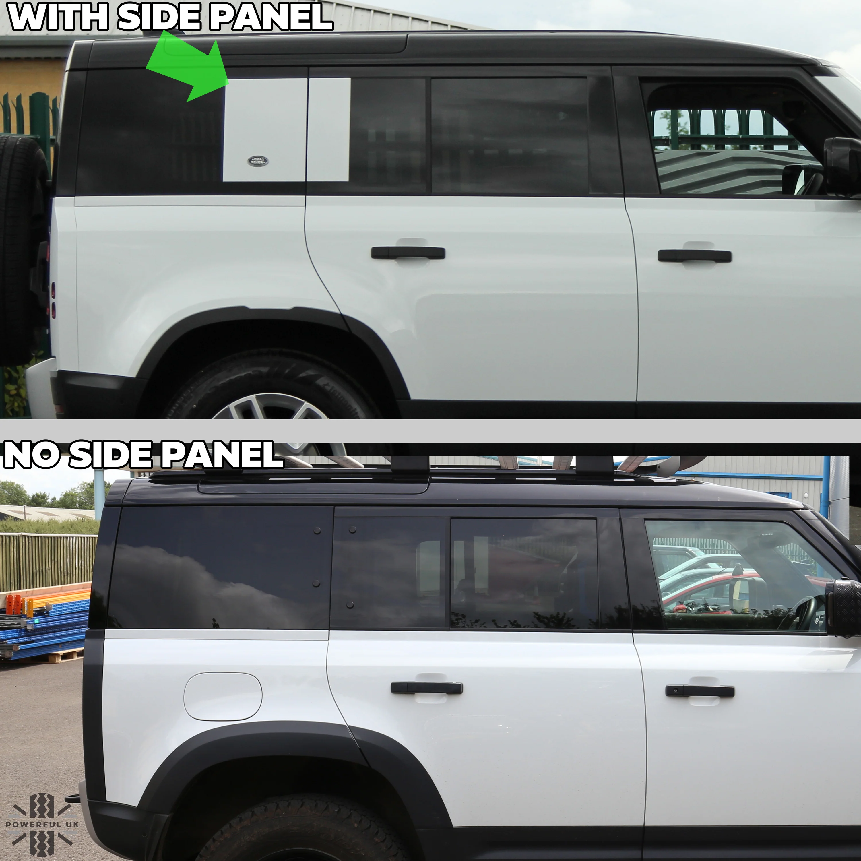 Side Panel Delete Stickers - Black x8 - for Land Rover Defender L663 - Image 8