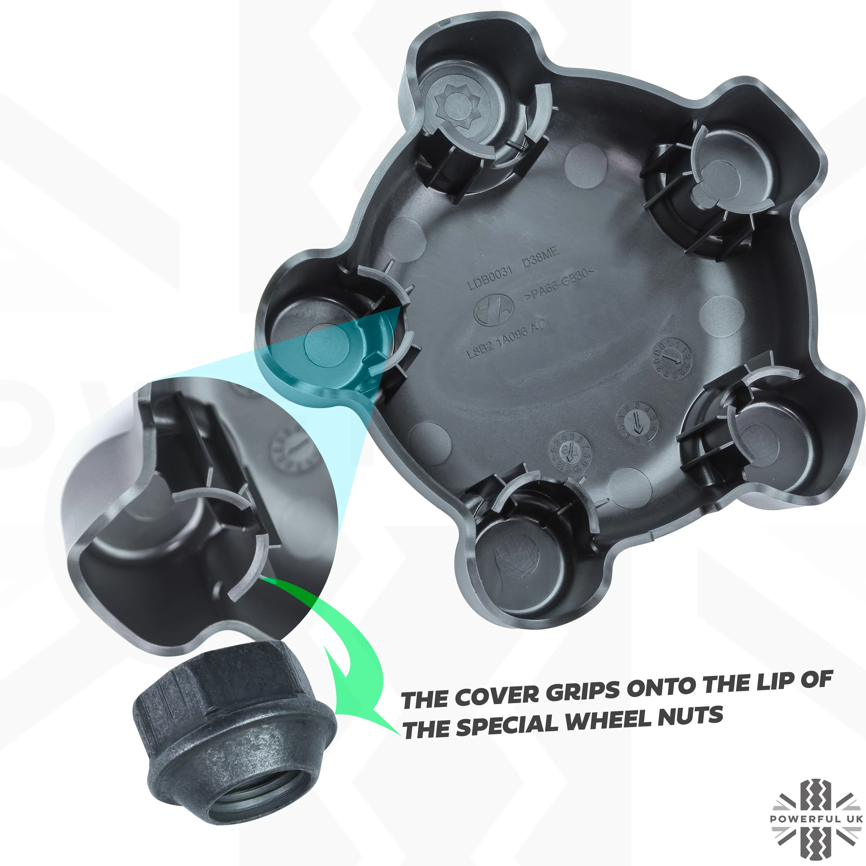 Steel Wheel Hub Cap / Wheel Centre - 4 pcs - for Land Rover Defender L663 - Image 6