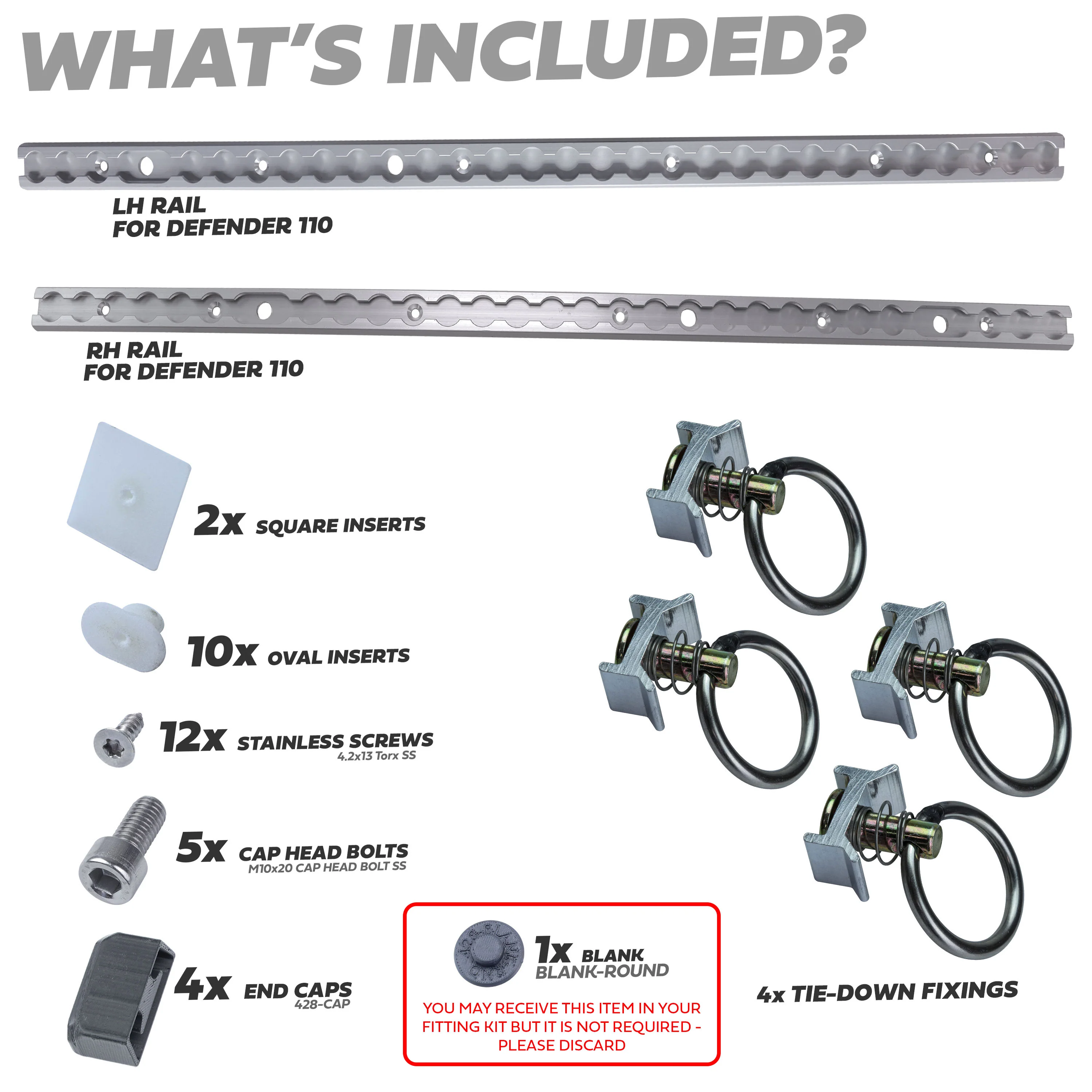 Utility Side Rails for Land Rover Defender L663 110 - PAIR - Image 4