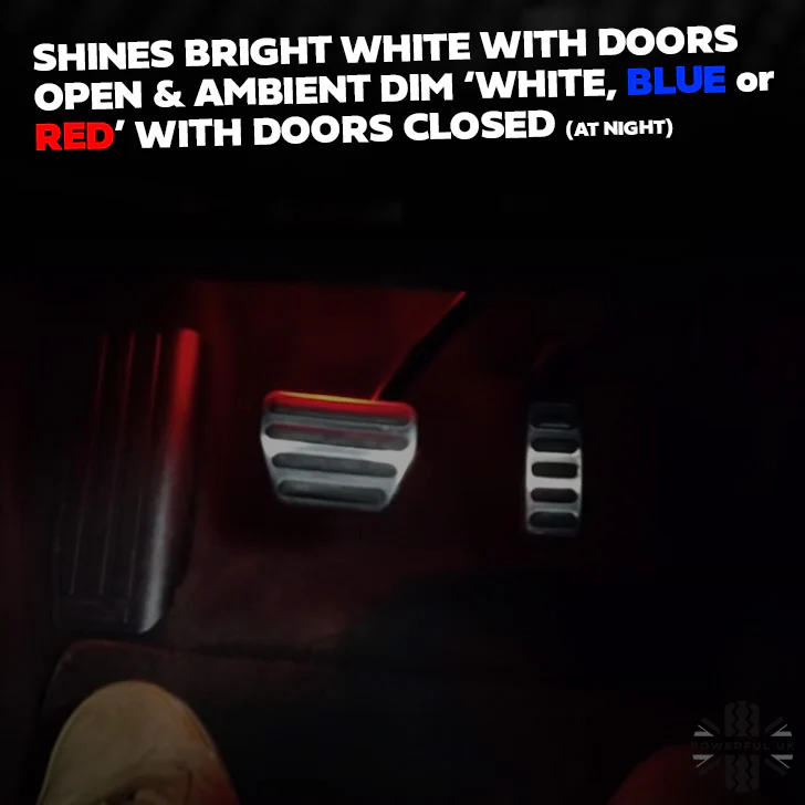 WHITE-RED-BLUE LED interior Footwell ambient lamp upgrade for Land Rover Defender L663 (2pc) - Image 7