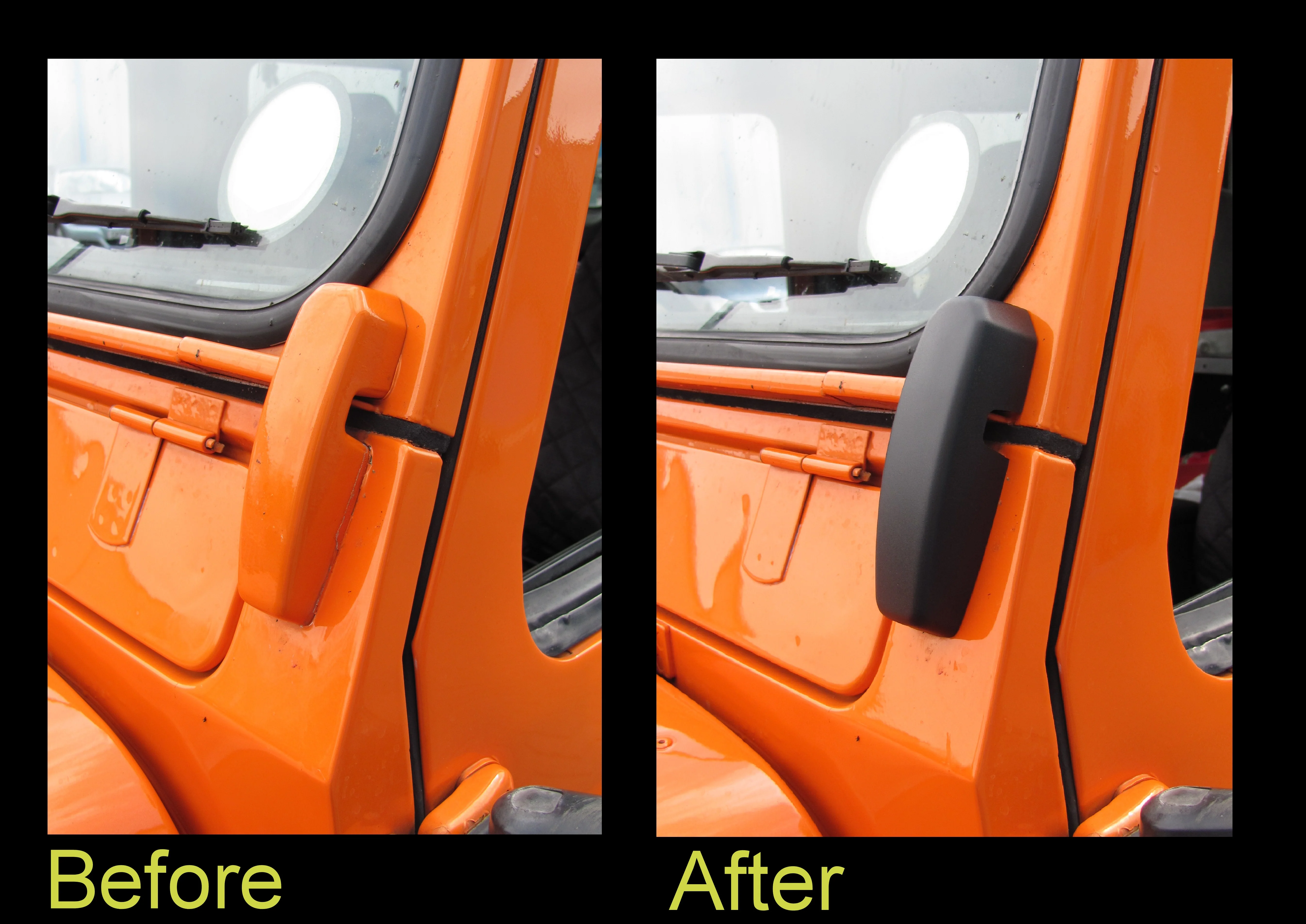 Windscreen Bracket Protector Covers - Black Plastic - for Land Rover Defender - Image 6