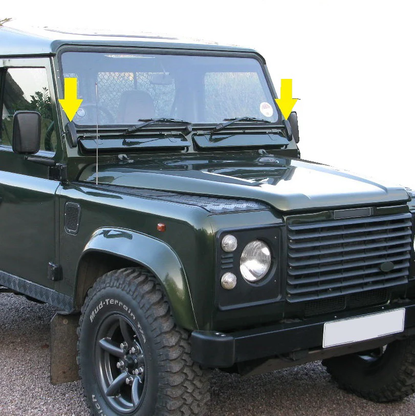 Windscreen Bracket Protector Covers - Epsom Green - for Land Rover Defender - Image 3